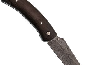 Складной нож Аляска, сталь дамаск, коллекционный фолдер, рукоять венге