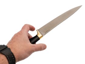 Нож "Шеф-де-Беф", сталь Х12МФ, рукоять граб