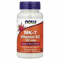 NOW Foods, MK-7, витамин K2, 100 мкг, 120 вегетарианских капсул