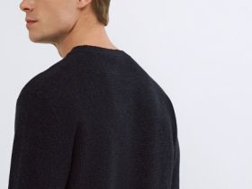 Текстурный джемпер, Синий