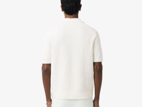 Мужское вязанное поло Lacoste классического кроя