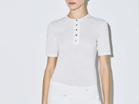 Футболка хенли из хлопка, Белый