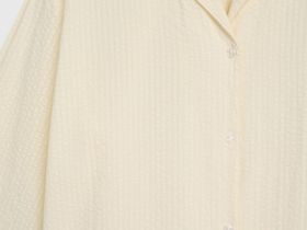 Рубашка пижамная из ткани с жатым эффектом, Желтый