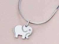 Классическая подвеска из серебра с бриллиантом э0601пд05180400