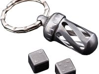 Брелок-капсула с игральными кубиками Acorn Dice Gray Titanium, Lion Steel, Нержавеющая сталь AISI 440, серый L/DD TiGy