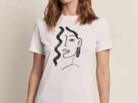 Футболка приталенного силуэта с принтом