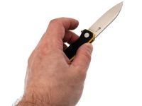 Складной нож Снайпер Техно малый, сталь VG-10, рукоять G10 черно-желтый