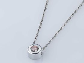 Классическая подвеска из белого золота э0912пд11172000_pink