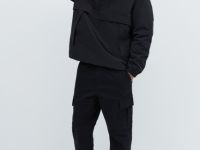 Куртка-анорак с капюшоном, Черный