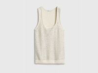 Вязаная майка с пайетками, Серебряный