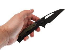 Складной нож CIVIVI Sentinel Strike, сталь K110, рукоять алюминий/FRN, черный/зеленый