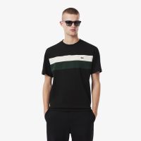 Мужская хлопковая футболка Lacoste колор-блок