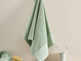 Полотенце махровое Strisce, зеленое