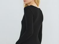 Приталенный лонгслив, Черный