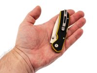 Складной нож Клык Техно, сталь VG-10, рукоять G10 черно-желтый
