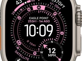 Умные часы Apple Watch Ultra 3 49 мм титановый корпус «Натуральный титан», с голубым нейлоновым ремешком S/M