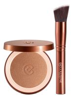 Набор для макияжа (бронзирующая пудра Cristalli Di Sole Shimmer No09 10г + кисть для контуринга)