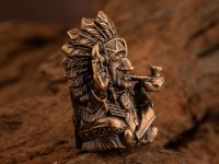 Бусина для темляка Сидящий Бык, бронза