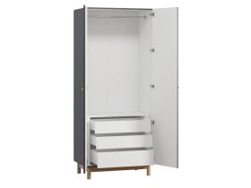 Распашной шкаф Виклу 2-90x210 Графитовый