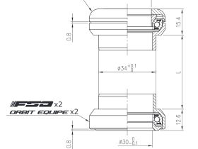 Рулевая колонка FSA Orbit Equipe - NO.21 1 1/8" AHEADSET (черный)