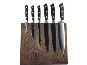 Подставка для ножей магнитная Woodinhome KS002XSOB, дуб, коричневый