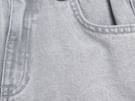 Джинсовые шорты на резинке с поясом, Серый