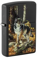 Зажигалка ZIPPO Linda Picken с покрытием Black Matte, латунь/сталь, черная, матовая