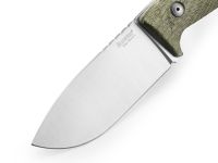 Нож с фиксированным клинком LionSteel M3, сталь Niolox, рукоять микарта, зеленый