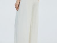 Широкие брюки со стрелками, Белый