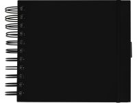 Скетчбук на спирали Гамма "Студия" 15х15 см 100 л 110 г, черный, твердая обложка, на резинке, слон