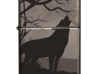 Зажигалка ZIPPO Classic с покрытием Black Ice, латунь/сталь, чёрная, глянцевая, 36х12х56 мм