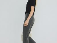 Зауженные книзу брюки, Серый