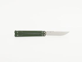 Нож-бабочка (балисонг) Ganzo G766-GR, сталь 440C, рукоять G10, зеленый