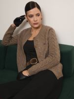 Кардиган из кашемира женский KW025382-D капучино