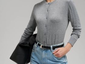 Кардиган прямого кроя с шерстью