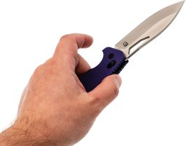 Складной нож Obertech ns-01 Drop point satin, сталь VG-10, рукоять G10, фиолетовый