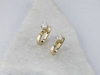 Серьги из желтого золота с бриллиантами э0301сг05091100