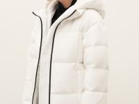 Пуховик с воротником-стойкой