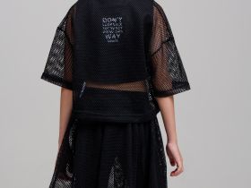 Комплект трикотажный для девочек: фуфайка (футболка), топ, шорты