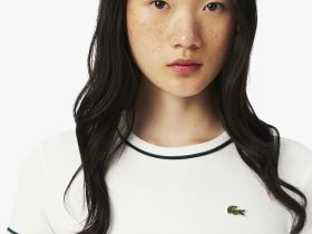 Женская хлопковая футболка Lacoste