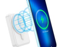 Внешний аккумулятор Hoco Q11 Expressar MagSafe 3в1 10000mAh USB Type-C (белый)