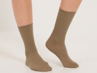 Носки Зелень, молочные/зеленые