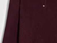 Джемпер с воротником поло, Фиолетовый