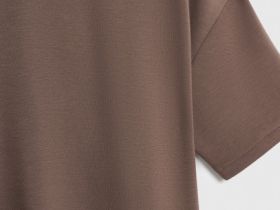 Футболка оверсайз с разрезами, Коричневый