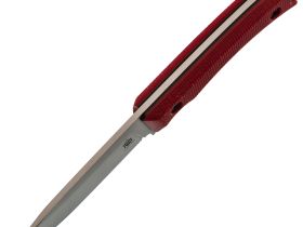 Нож Леший, сталь AUS10co, рукоять микарта, вишневый