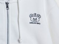 Укороченная толстовка для девочек, Белый