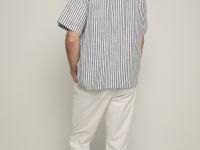 Рубашка с коротким рукавом в полоску