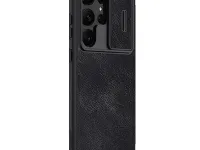Чехол-книжка Nillkin Qin Prop Leather для Samsung Galaxy S23 Ultra экокожа (черный)