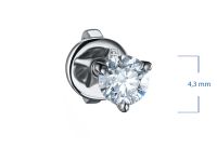 Пусеты из белого золота с бриллиантами э4701пс05112600