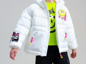 Куртка текстильная с полиуретановым покрытием для девочек